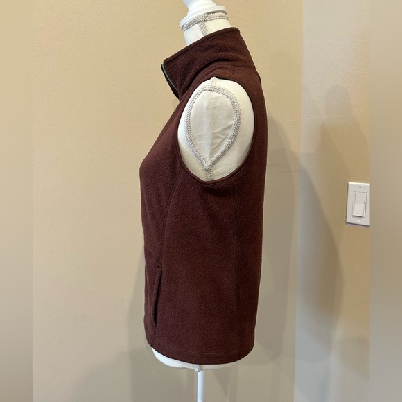 Toad&Co Horny Toad Brown Fleece Zip Up Vest Women’s Small - Picture 4 of 7
